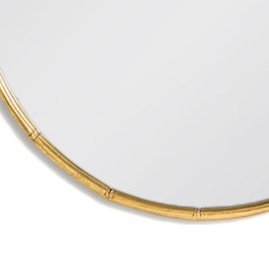 Round Mirror  Gilt 'Bamboo' Frame 80 cm