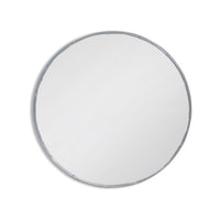 Round Mirror  Silver 'Bamboo' Frame 80 cm