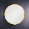 Circular Gilt Metal Bamboo Mirror 80 cm