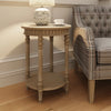 Limewashed Round Side Table