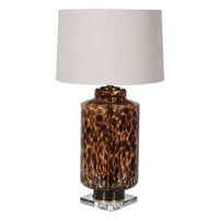 Table Lamp Glass Tortoise Shell Effect