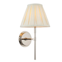 Satin Nickel Classic Wall Light Irovy Shade H: 52 cm