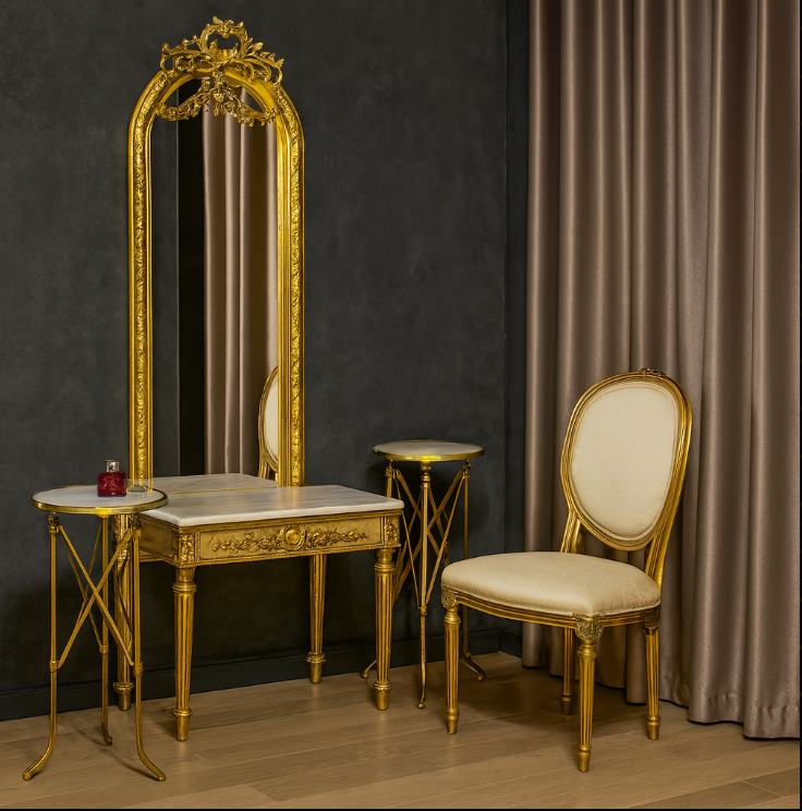 Ornate Gilt Swag Mirror