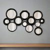 Set of 12 Assorted Black Framed Convex Mirrors