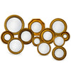 Set of 12 Assorted Gold Framed Convex Mirrors