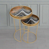 Gold Marbled Side Tables 71 cm