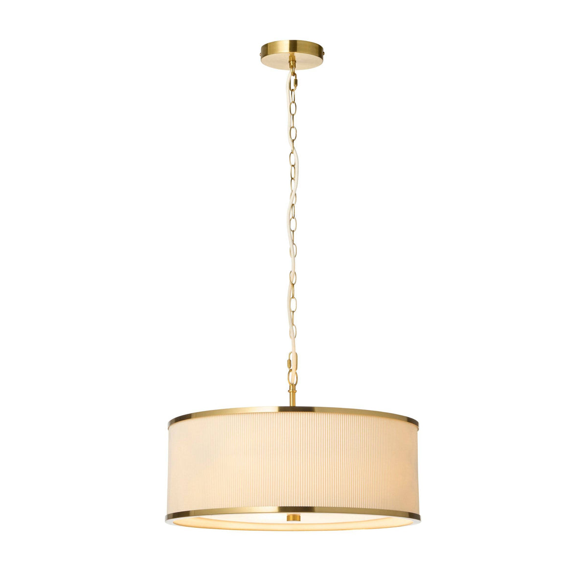 Gilt Rimmed Shaded Pendant