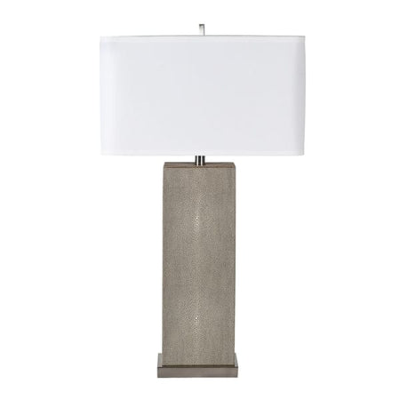 Glass Lamp and White Shade 63 cm