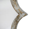 Shaped Distressed White Mirror 98 cm