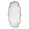 Shaped Distressed White Mirror 98 cm