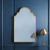 Shaped Gilt Metal Mirror 80 cm x 50 cm