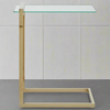 Glass and Brushed Gold Sofa Table 60 cm