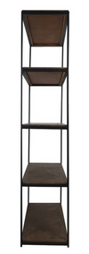 Tall Wood and Metal Shelving Unit H200cm