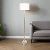 Silver Metal Floor Lamp - 144cm