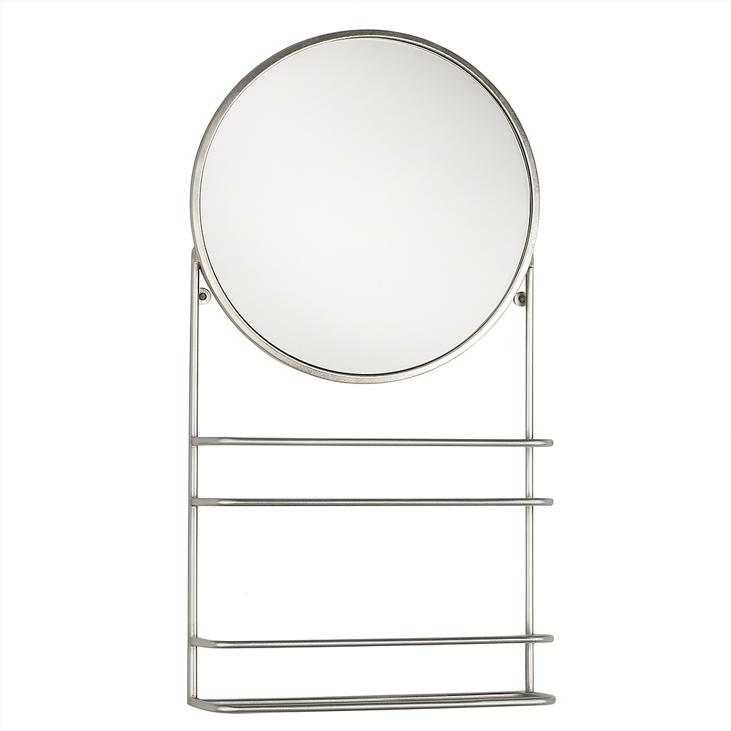 Silver Shelf Mirror  77 cm - CLEARANCE