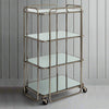 Drinks Trolley Silver Metal 4 Tier