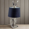 Silver Rabbit Table Lamp With Shade 77 cm