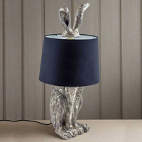 Silver Rabbit Table Lamp With Shade 77 cm