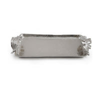 Small Ornate Silver Aluminium Tray 45cm