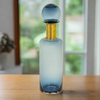 Slim Blue Glass Apothecary Bottle