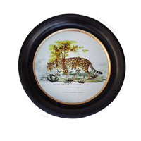 Small Round Walking Leopard Print Wall 27 cm