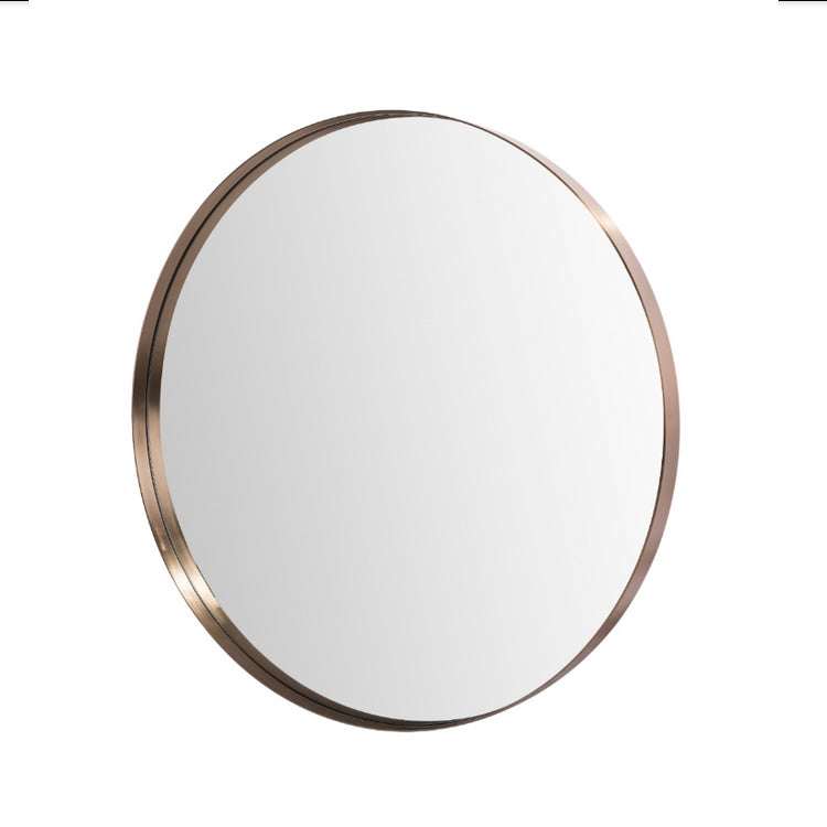 Soft Gold Metal Framed Mirror 88cm