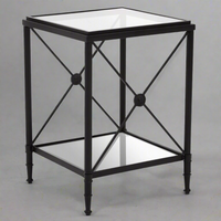 Black Empire Style Square Table 57 cm