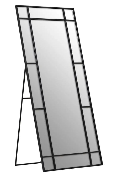 Large Ornate Silver Leaner Mirror H175 W115cm