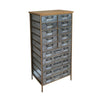 Steel Wood Bank of Drawers 121 cm