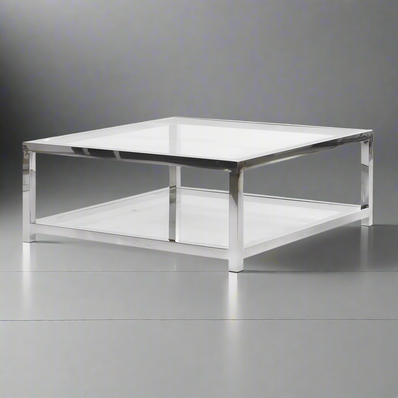 Polished Nickel Coffee Table  100cm