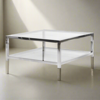 Polished Nickel Coffee Table  100cm