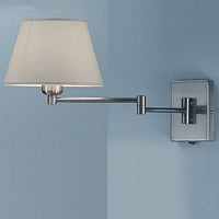 Satin Nickel Swing Arm Wall Light