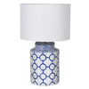 Blue & White Ceramic Lamp 52 cm