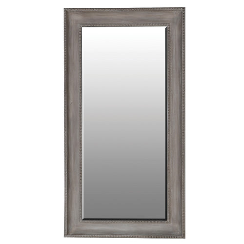 Tall Taupe Beaded Mirror 198 cm