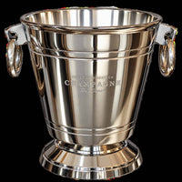 Tall Silver Champagne & Wine Cooler with Ring Handles