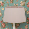 Taupe Oval Tapered Shade / Silk Effect