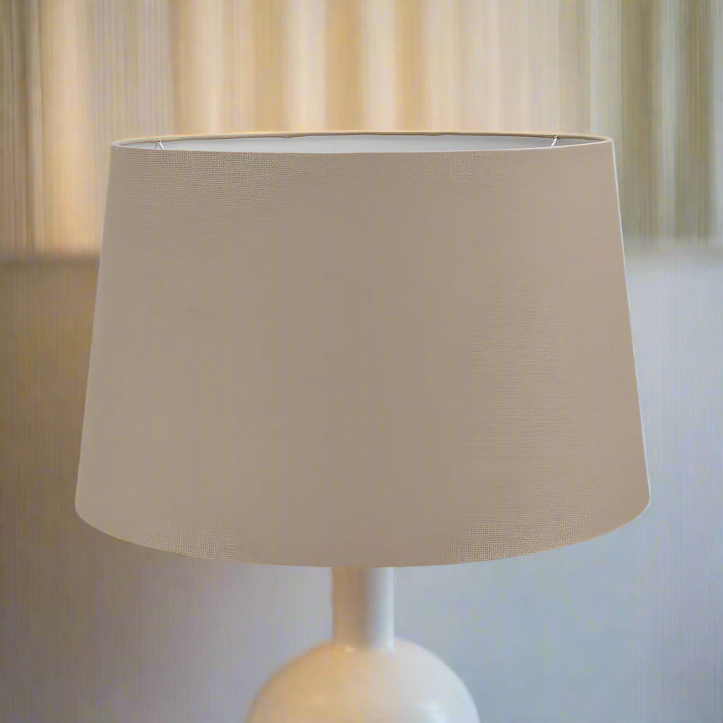 Taupe Cotton Tapered Shade  (20/25/30/35/40/45 cm)