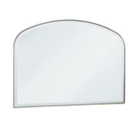 Thin Framed Overmantle Mirror - Silver - 107cm