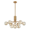 Tinted Globe 9 Ball Light - Brushed Brass