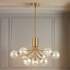 Tinted Globe 9 Ball Light - Brushed Brass