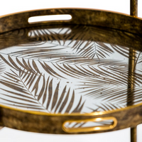 Three Tiered Gilt Drinks Trolley with Mirrored Trays