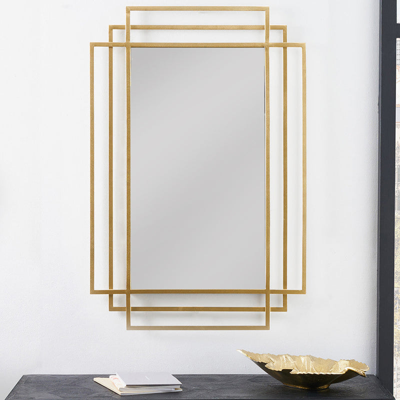 Gilt Triple Frame Mirror 91 cm