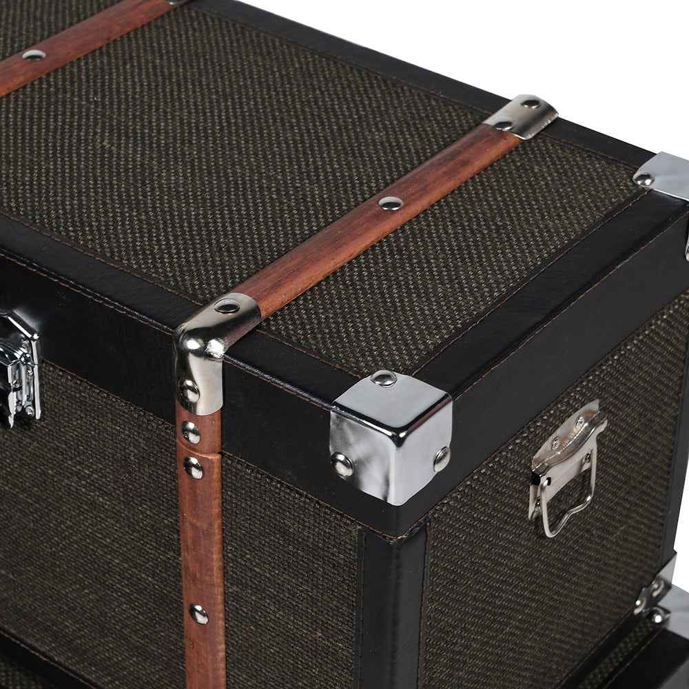 Trunks Set of Four - Black Storage Trunks | Multiple Sizes