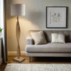Pale Wooden Floor Lamp