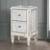 Two Drawer Venetian Bedside Table with Gilt Edging - 73cm