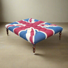 Union Jack Buttoned Coffee Table Stool W: 120 cm