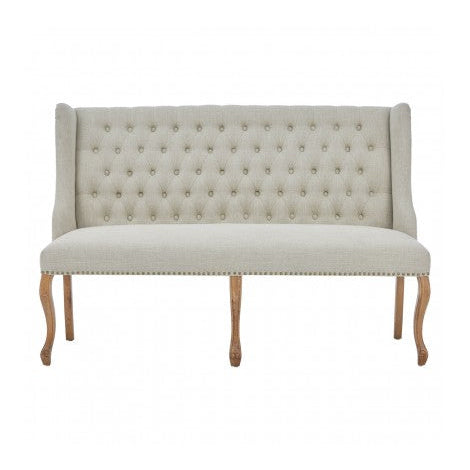 Upholstered Linen Bench 152cm