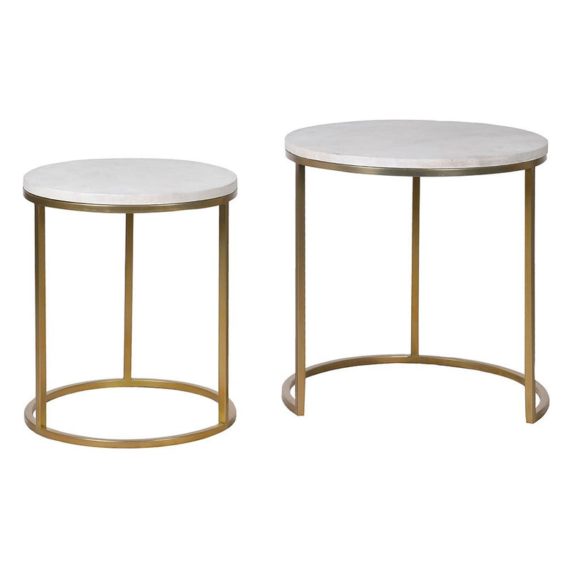 Leather Topped Side Tables 52 cm