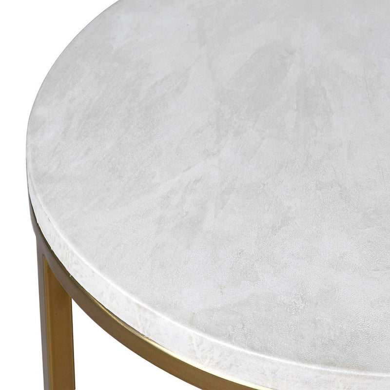 Leather Topped Side Tables 52 cm