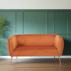 Rust Velvet Sofa 142 cm